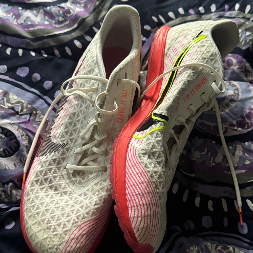 Nike men’s White and Pink Athletic Shoes